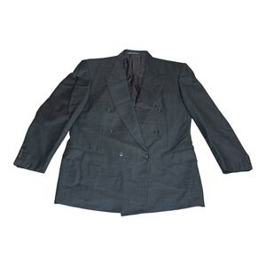 Ermenegildo Zegna Double Breasted SUPER 100'S SWISS Wool Suit Blazer Mens 50 EU